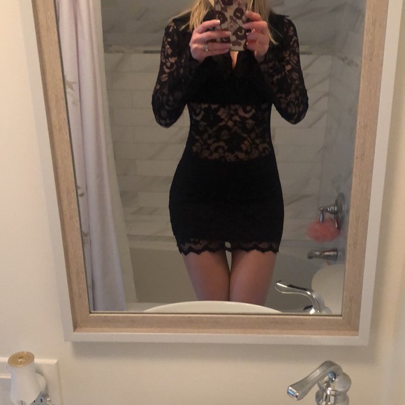 Arden B. Black sexy mini dress - Picture 3 of 5